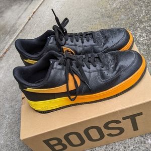 Nike AIR FORCE 1 LOW '07 LV8 'BLACK ORANGE PEEL